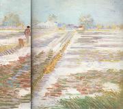 Vincent Van Gogh Landscape with Snow (nn04) USA oil painting reproduction